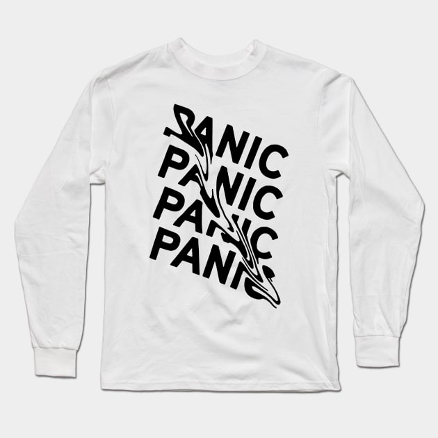 PANIC MOOD FUNNY GRAPHIC DISCO Long Sleeve T-Shirt by thedoomseed